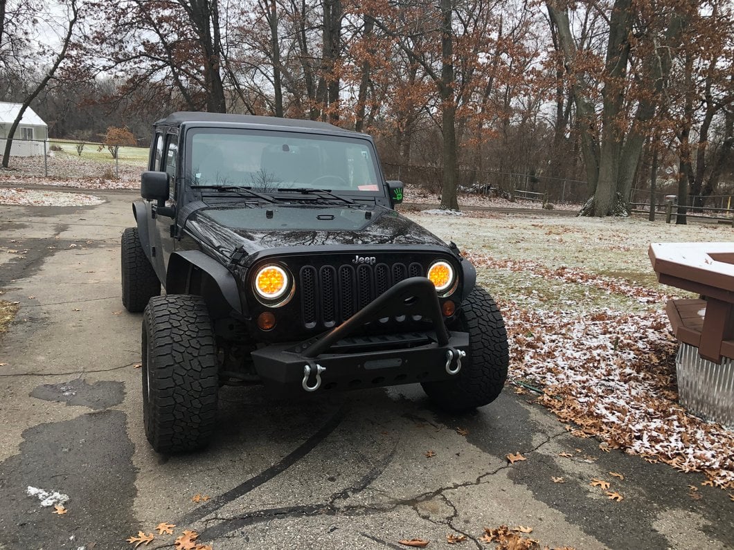 RedRock Mid-Width Winch Front Bumper with Stinger (07-18 Jeep Wrangler JK)