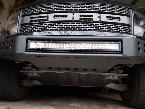 RedRock Tubular Off-Road Front Bumper with 30-Inch LED Light Bar (10-14 F-150 Raptor)
