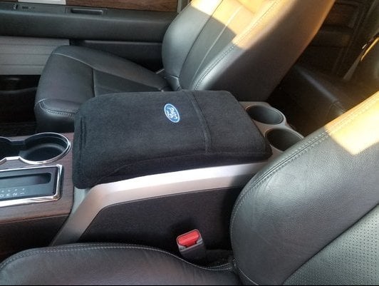 RedRock Center Console Cover with Ford Oval Logo (04-14 F-150 w/ Bucket Seats)