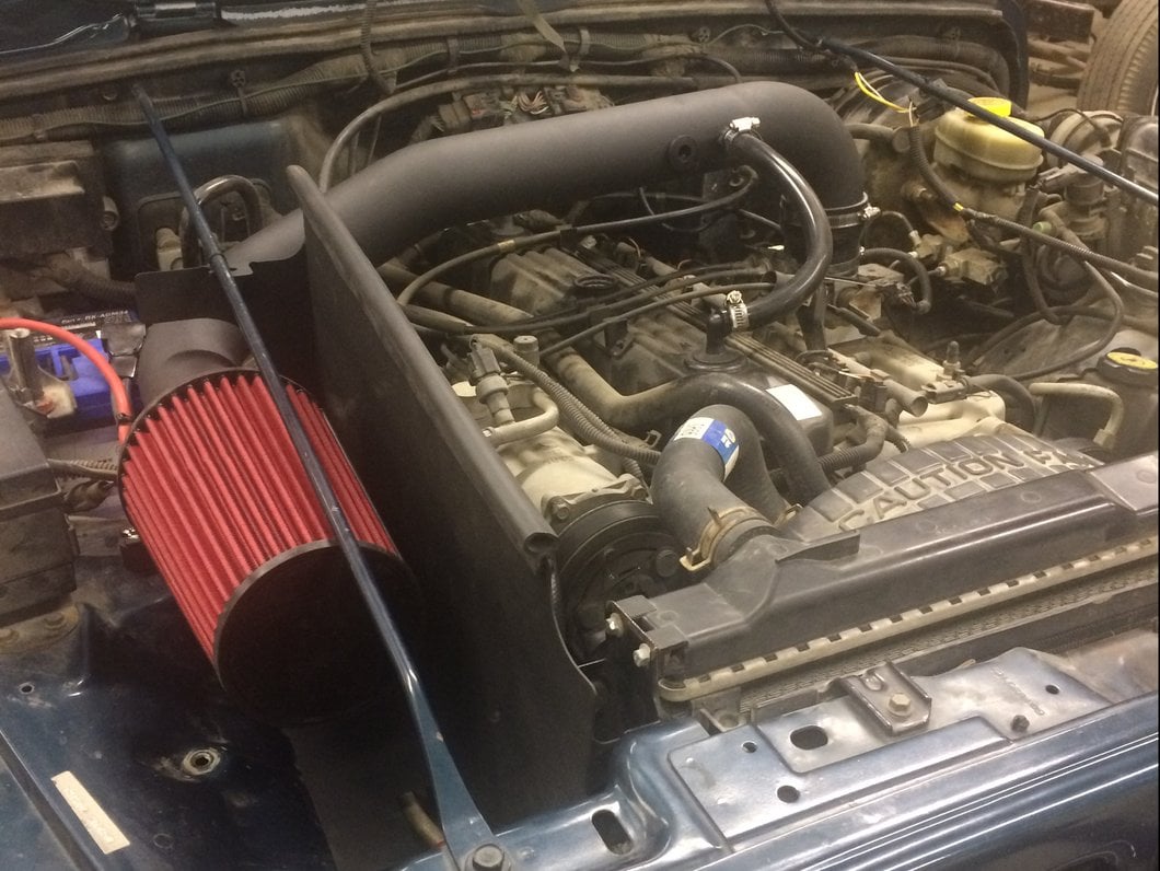 RedRock Cold Air Intake; Textured Black (97-06 4.0L Jeep Wrangler TJ)
