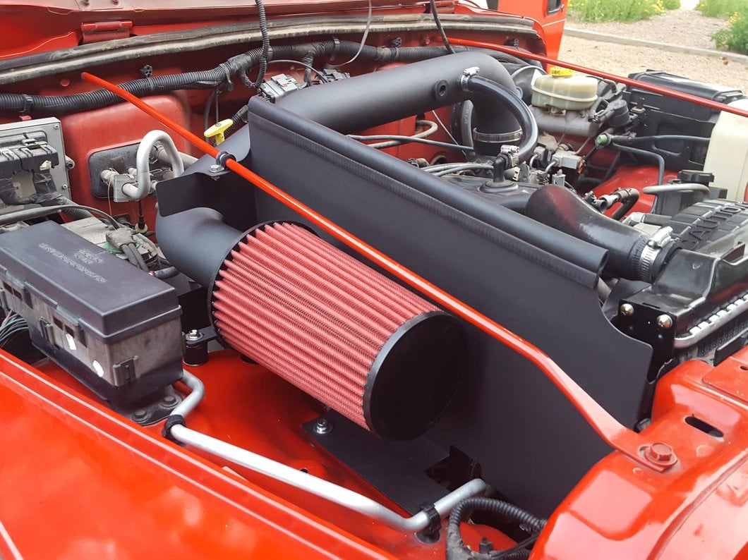 RedRock Cold Air Intake; Textured Black (97-06 4.0L Jeep Wrangler TJ)