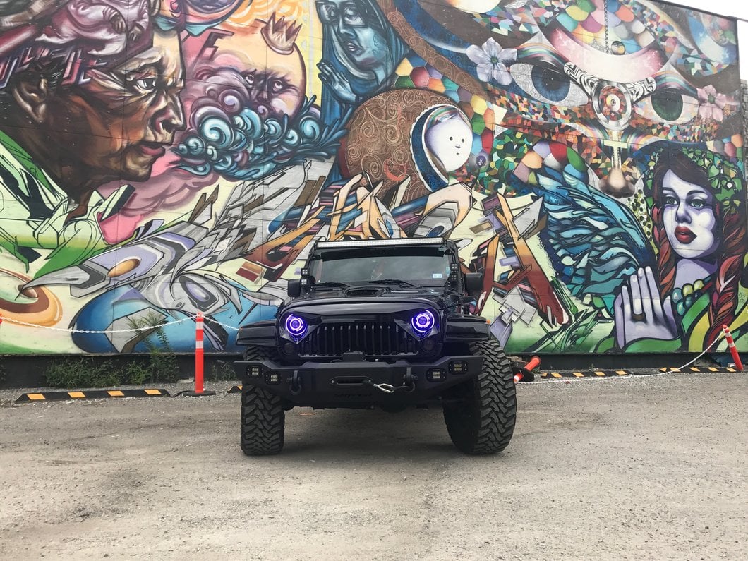 RedRock Gladiator Grille; Matte Black (07-18 Jeep Wrangler JK)