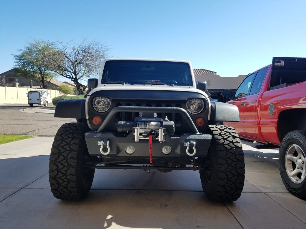 RedRock Attack Stubby Winch Front Bumper (07-18 Jeep Wrangler JK)
