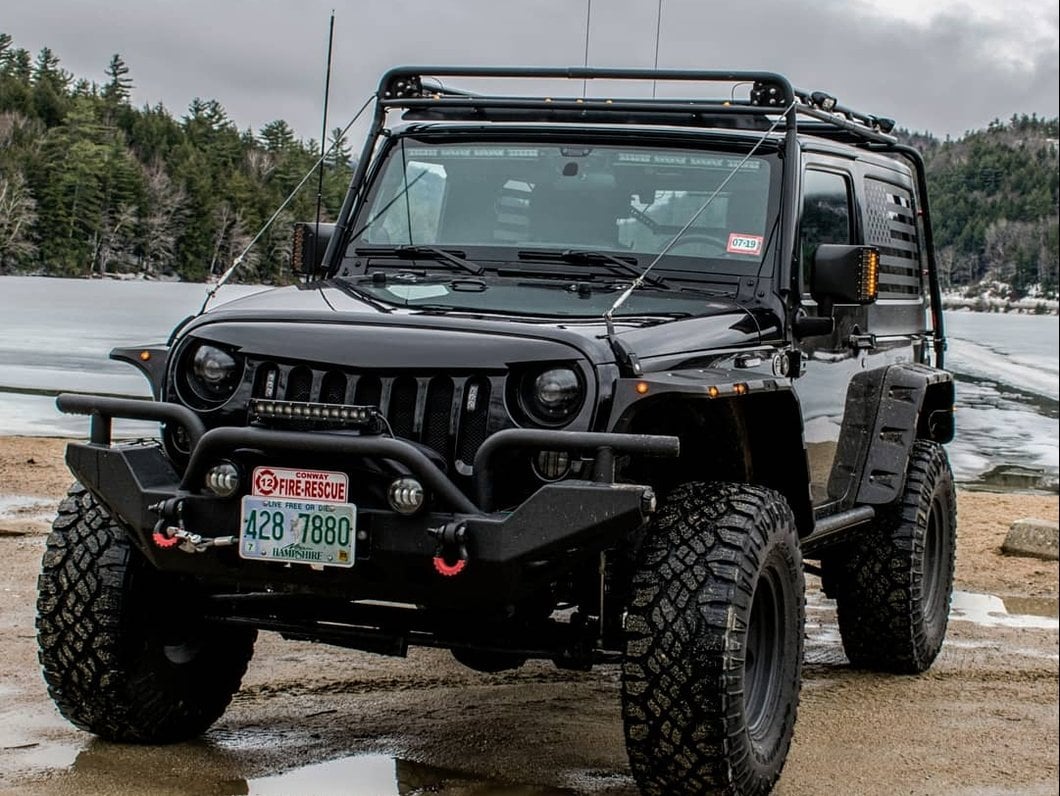 RedRock Rock Crawler Full Width Winch Front Bumper (07-18 Jeep Wrangler JK)