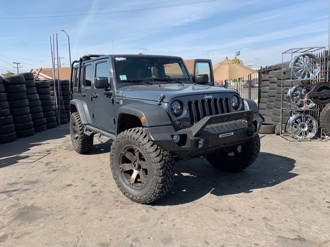 RedRock Grille Inserts; Matte Black (07-18 Jeep Wrangler JK)