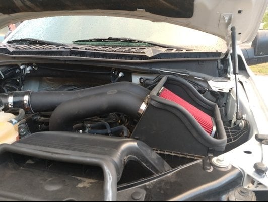 RedRock Cold Air Intake; Wrinkle Black (15-16 3.5L EcoBoost F-150)