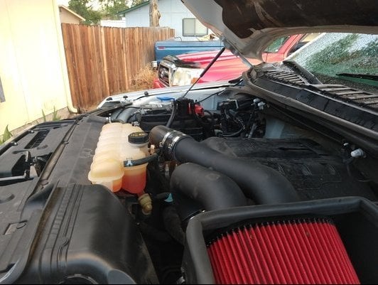 RedRock Cold Air Intake; Wrinkle Black (15-16 3.5L EcoBoost F-150)