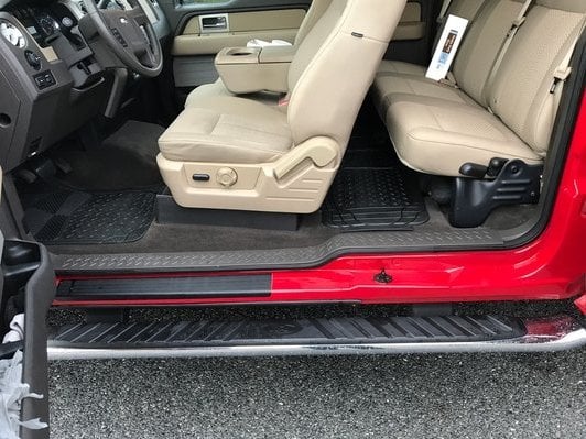 RedRock All-Weather Floor Mat Set with One-Piece Rear Mat; Black (97-14 F-150)