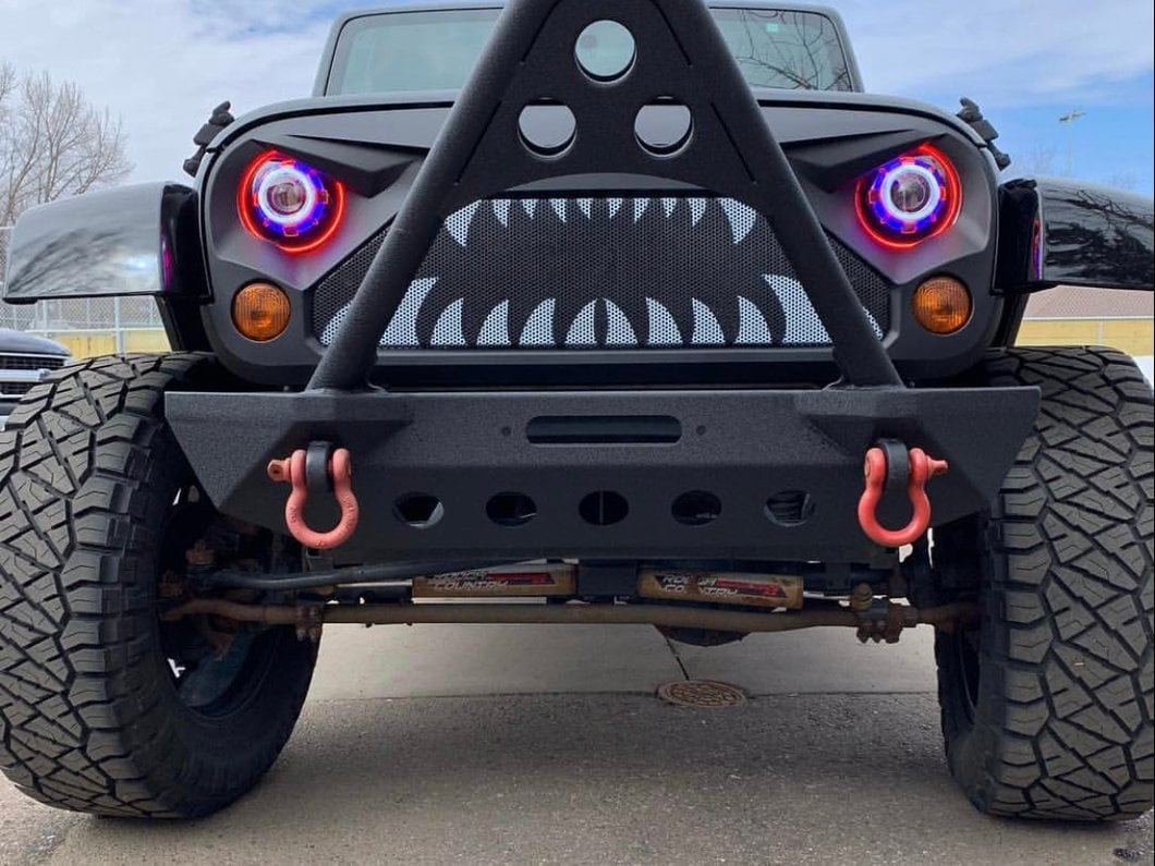 RedRock Stubby Winch Front Bumper with Stinger Bar (07-18 Jeep Wrangler JK)
