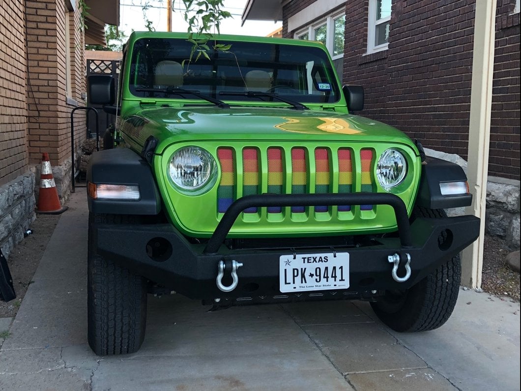 RedRock Full Width Winch Front Bumper with Halogen Fog Lights (18-25 Jeep Wrangler JL)