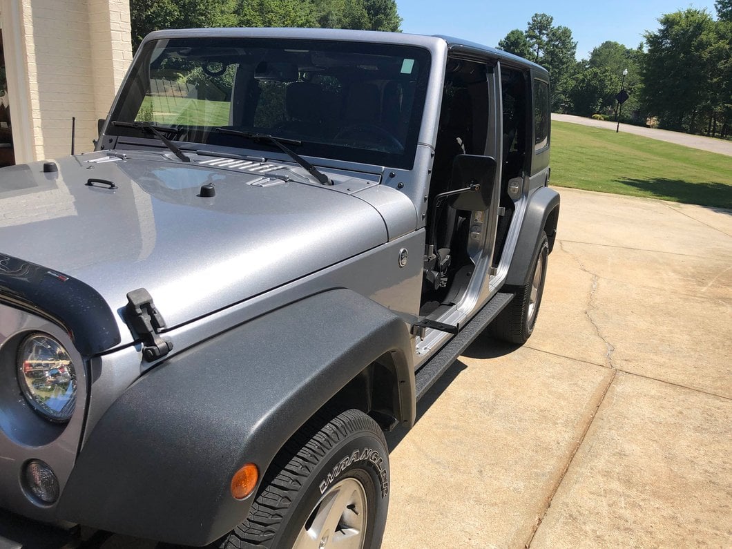 RedRock HD Straight Rocker Steps; Textured Black (07-18 Jeep Wrangler JK 4-Door)