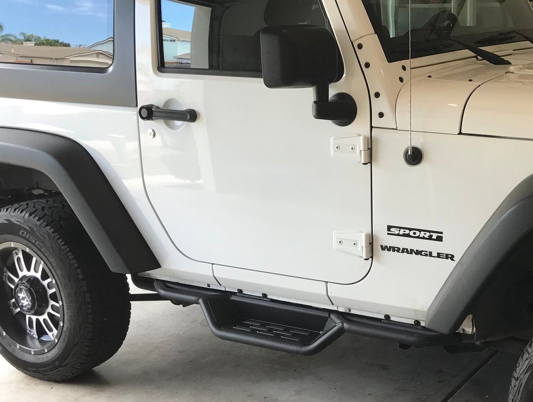 RedRock HD Drop Side Step Bars (07-18 Jeep Wrangler JK 2-Door)