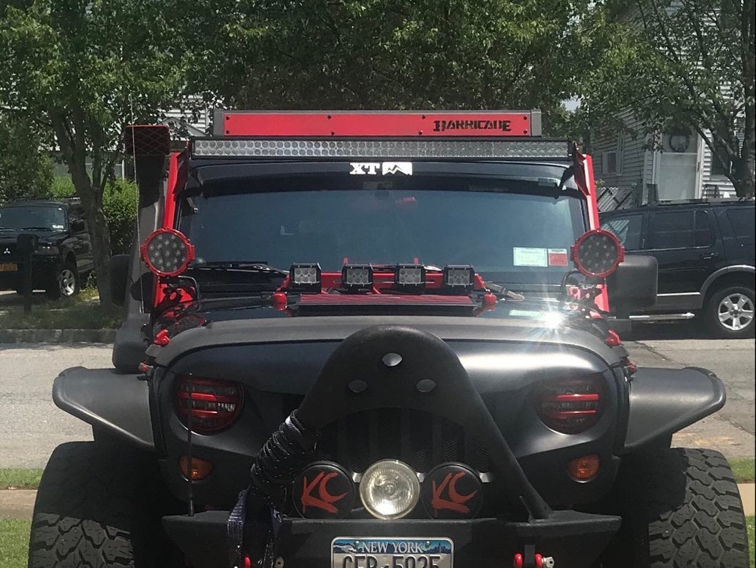 RedRock Stubby Winch Front Bumper with Stinger Bar (07-18 Jeep Wrangler JK)
