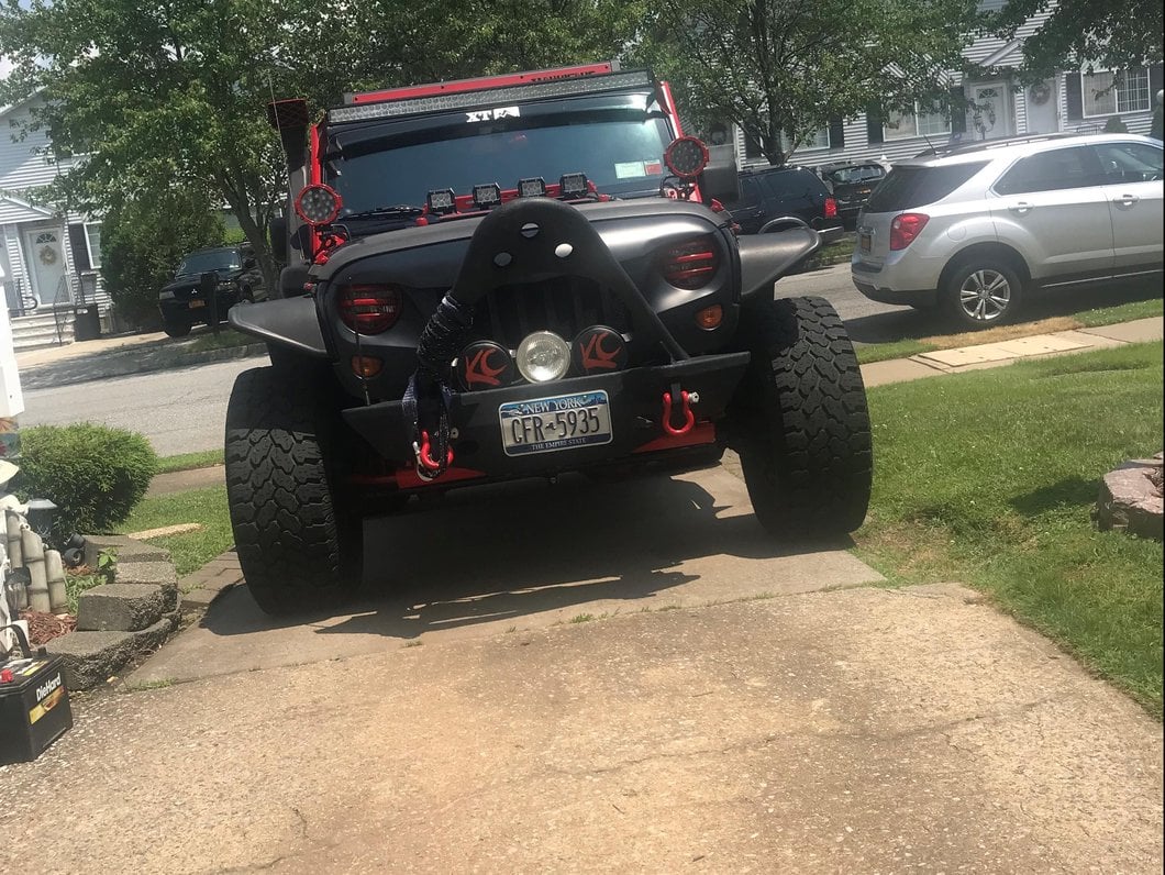 RedRock Stubby Winch Front Bumper with Stinger Bar (07-18 Jeep Wrangler JK)