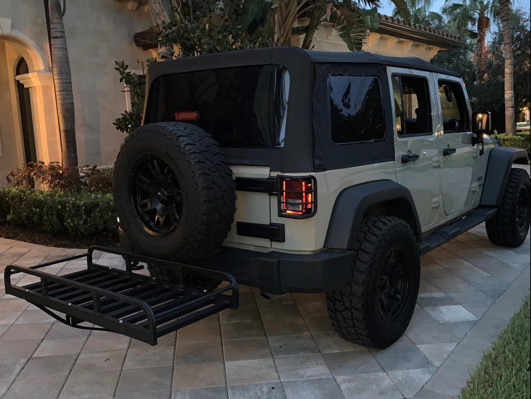 RedRock Hitch Mounted Cargo Rack; 7-Inch XL (Universal; Some Adaptation May Be Required)