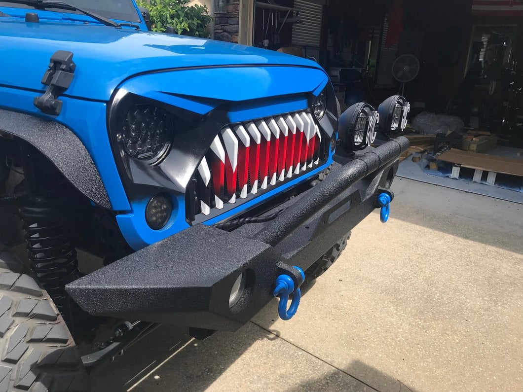 RedRock Gladiator Grille; Matte Black (07-18 Jeep Wrangler JK)