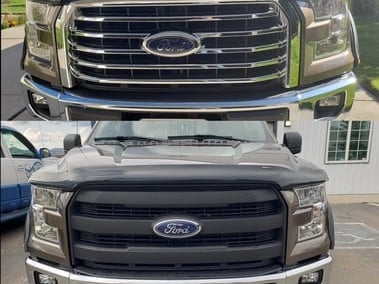 RedRock Upper Replacement Grille; Matte Black (15-17 F-150, Excluding Raptor)