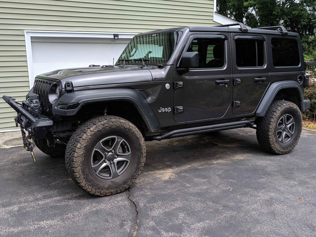 RedRock Rocker Guards; Textured Black (18-25 Jeep Wrangler JL 4-Door)