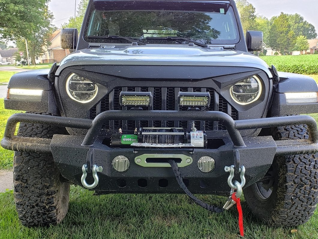 RedRock Crawler-Max Full Width Winch Front Bumper (18-25 Jeep Wrangler JL)