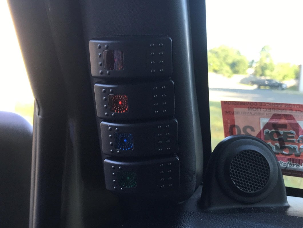 RedRock A-Pillar Switch Panel with Switches (07-18 Jeep Wrangler JK)