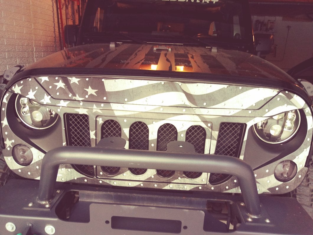 RedRock Avenger Grille; Matte Black (07-18 Jeep Wrangler JK)