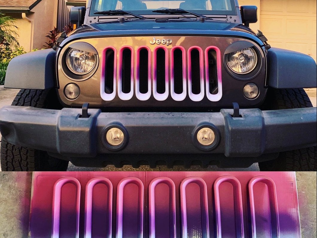 RedRock Grille Inserts; Matte Black (07-18 Jeep Wrangler JK)