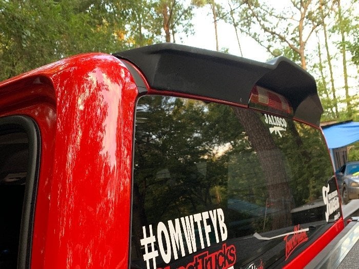 RedRock Rear Truck Cab Spoiler; Matte Black (14-18 Silverado 1500 Double Cab, Crew Cab)