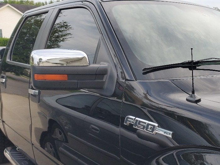 RedRock Top Half Mirror Covers; Chrome (09-14 F-150 w/o Towing Mirrors)