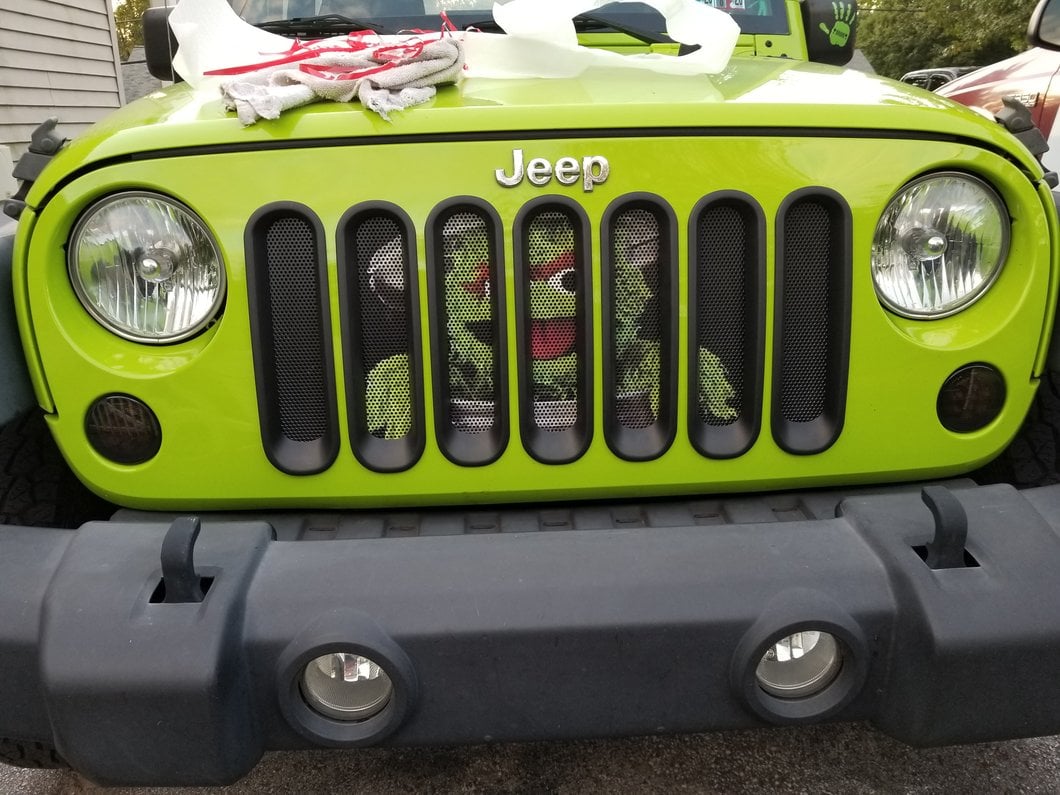 RedRock Grille Inserts; Matte Black (07-18 Jeep Wrangler JK)