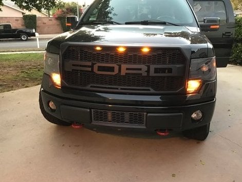 RedRock Baja Lower Grille Insert; Charcoal (09-14 F-150, Excluding Raptor, Harley Davidson & 2011 Limited)