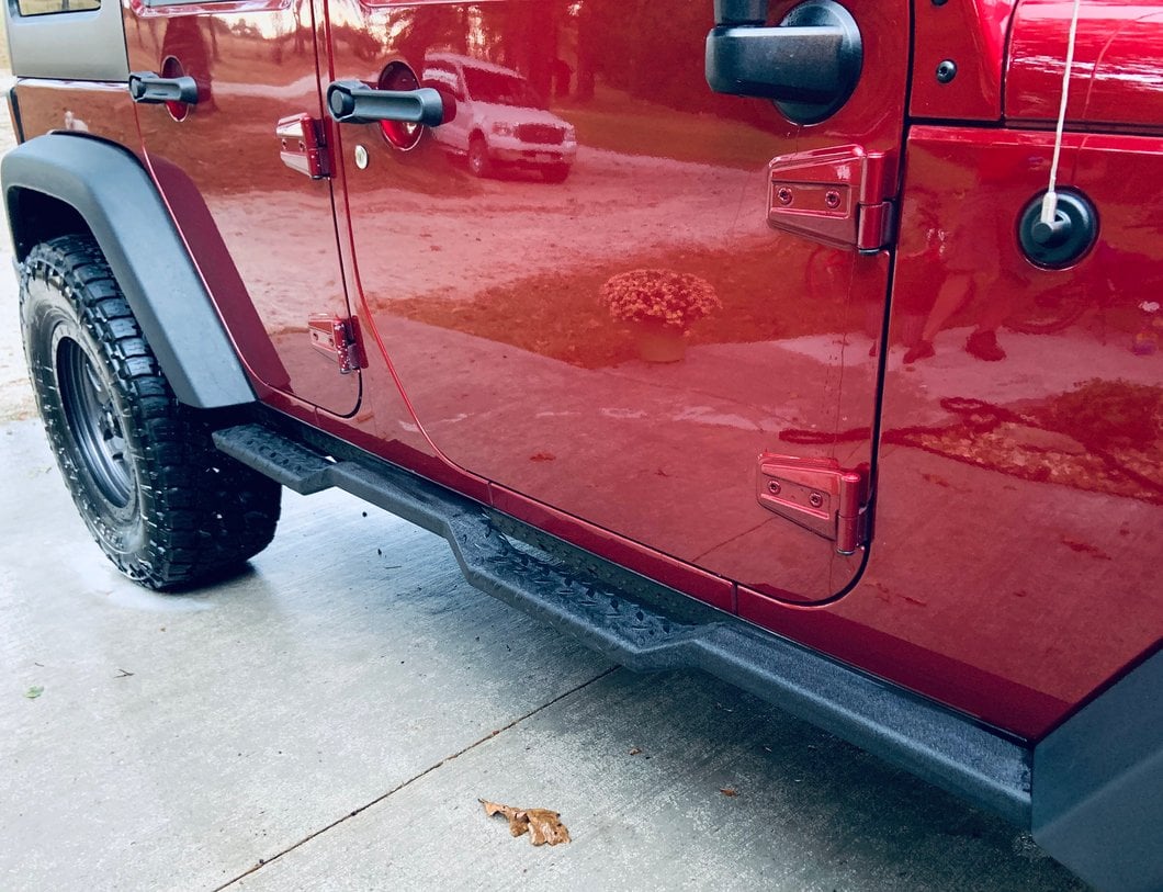 RedRock HD Rocker Steps; Textured Black (07-18 Jeep Wrangler JK 4-Door)
