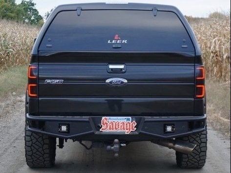 RedRock Tubular Off-Road Rear Bumper with LED Fog Lights (06-14 F-150)