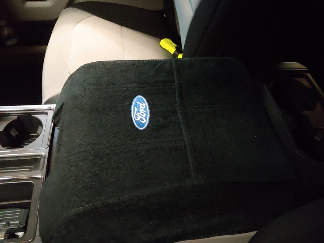 RedRock Center Console Cover with Ford Oval Logo (11-25 F-150 w/ Front Bench Seat)