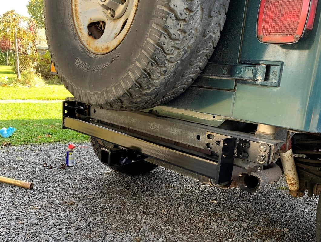 RedRock Hitch; Gloss Black (87-06 Jeep Wrangler YJ & TJ)