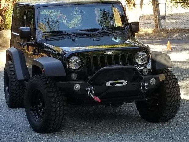 RedRock Grille Inserts; Matte Black (07-18 Jeep Wrangler JK)