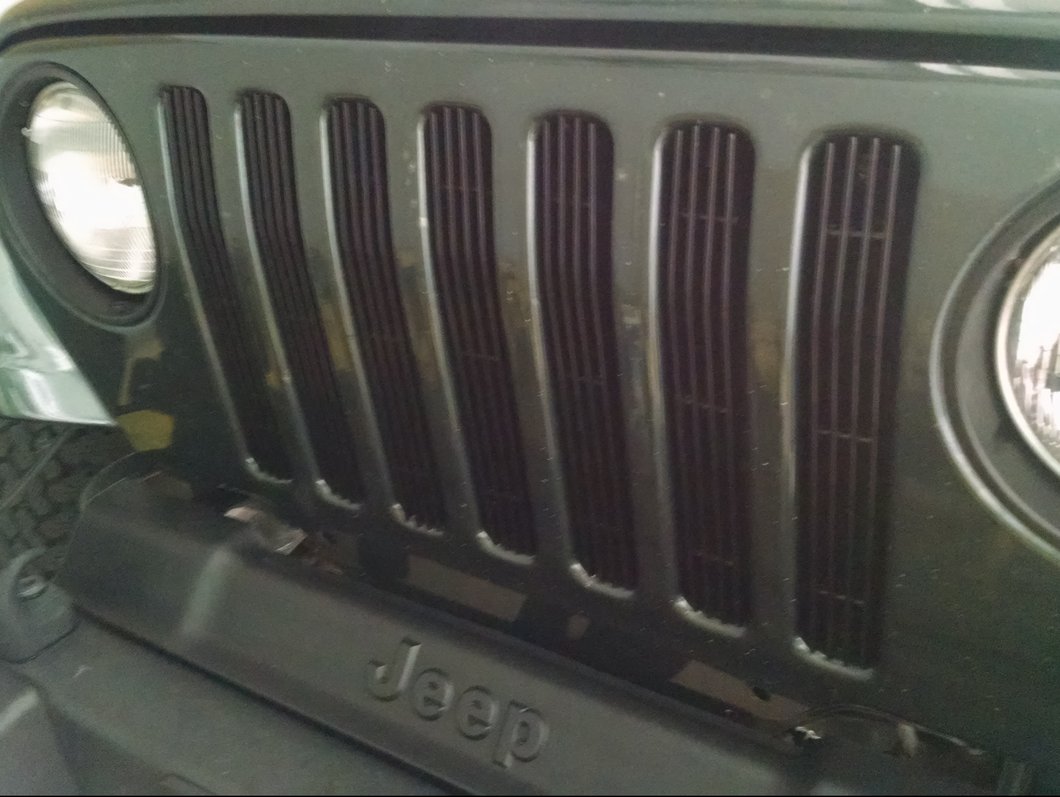 RedRock Billet Grille Inserts; Black (97-06 Jeep Wrangler TJ)