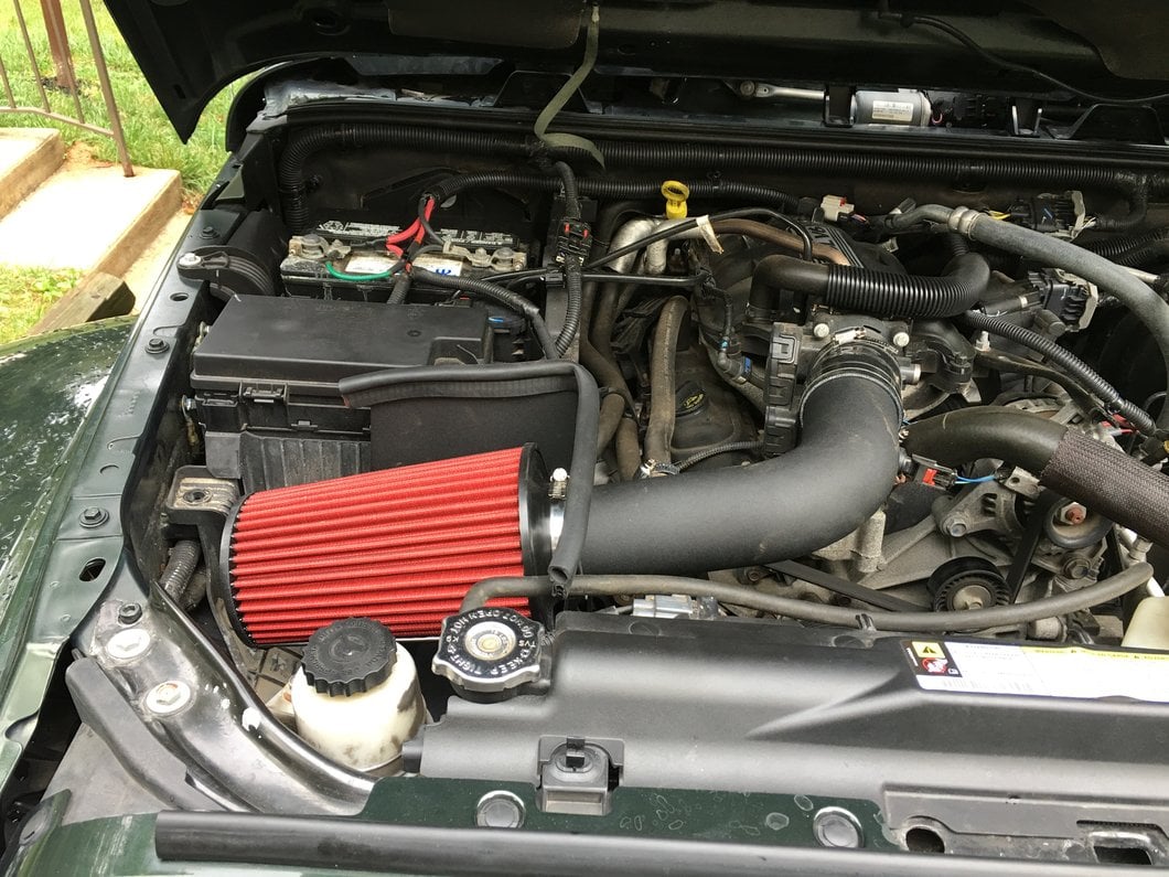 RedRock Cold Air Intake; Black Wrinkle (07-11 3.8L Jeep Wrangler JK)