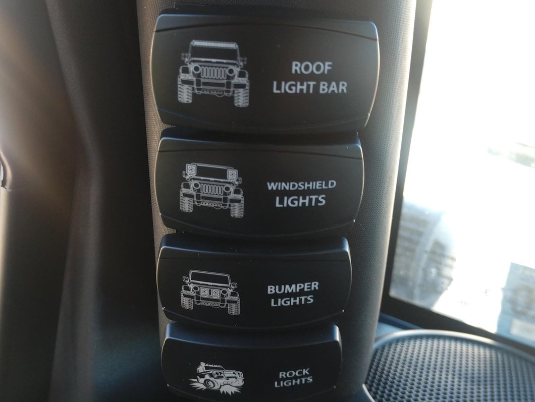 RedRock A-Pillar Switch Panel with Switches (07-18 Jeep Wrangler JK)