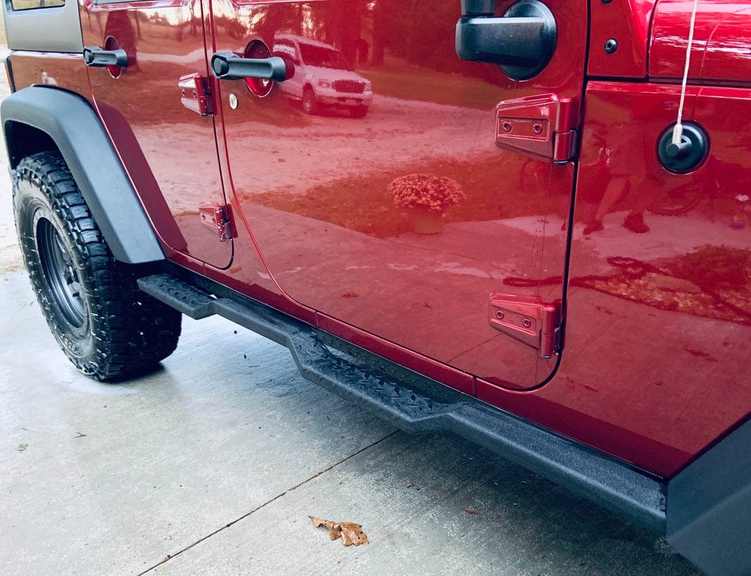 RedRock HD Rocker Steps; Textured Black (07-18 Jeep Wrangler JK 4-Door)