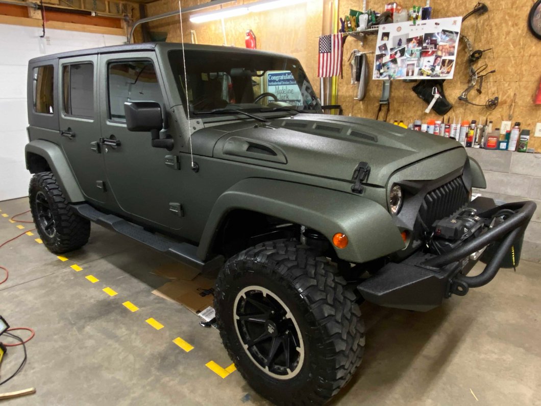 RedRock Hood Catch Kit; Black (07-18 Jeep Wrangler JK)