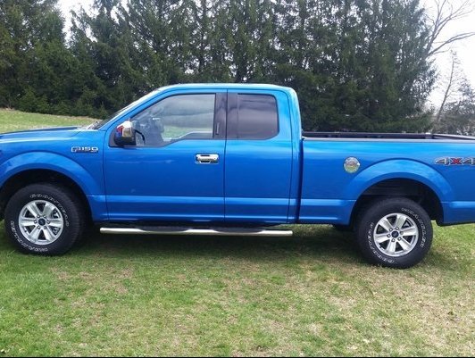 RedRock Door Handle Covers without Passenger Keyhole; Handle Covers Only; Chrome (15-20 F-150 Regular Cab, SuperCab)