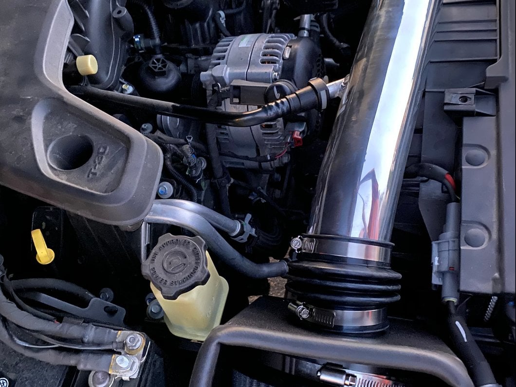 RedRock Cold Air Intake; Polished (18-25 3.6L Jeep Wrangler JL)