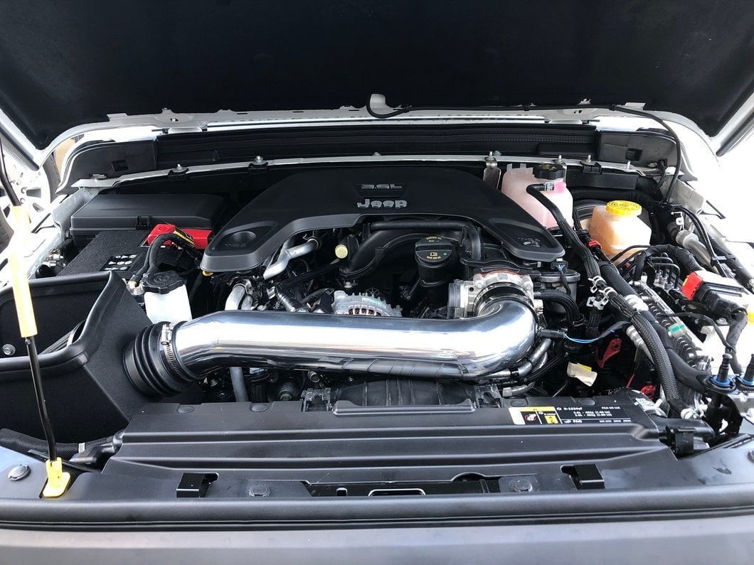 RedRock Cold Air Intake; Polished (18-25 3.6L Jeep Wrangler JL)