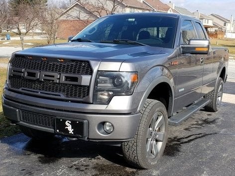 RedRock Baja Lower Grille Insert; Charcoal (09-14 F-150, Excluding Raptor, Harley Davidson & 2011 Limited)