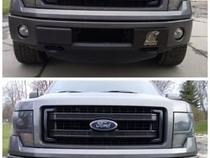 RedRock Baja Lower Grille Insert; Charcoal (09-14 F-150, Excluding Raptor, Harley Davidson & 2011 Limited)