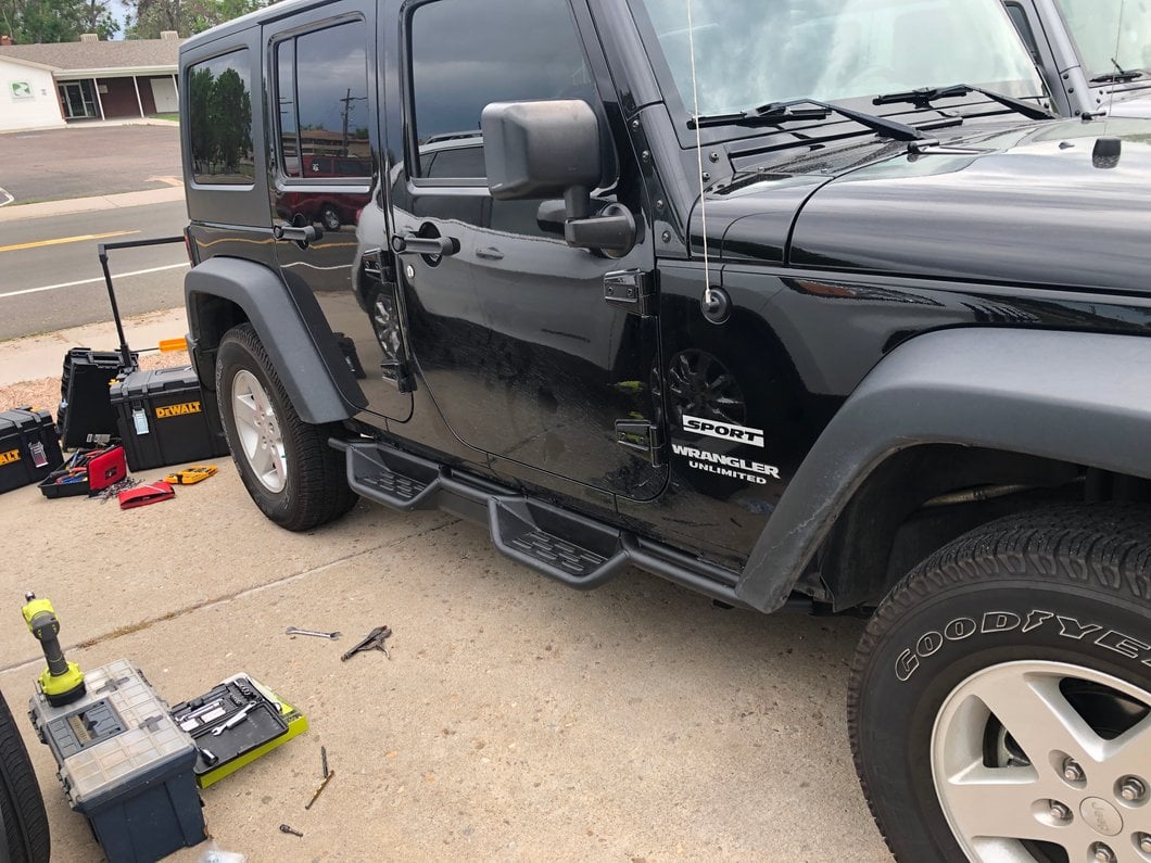 RedRock HD Drop Side Step Bars (07-18 Jeep Wrangler JK 4-Door)