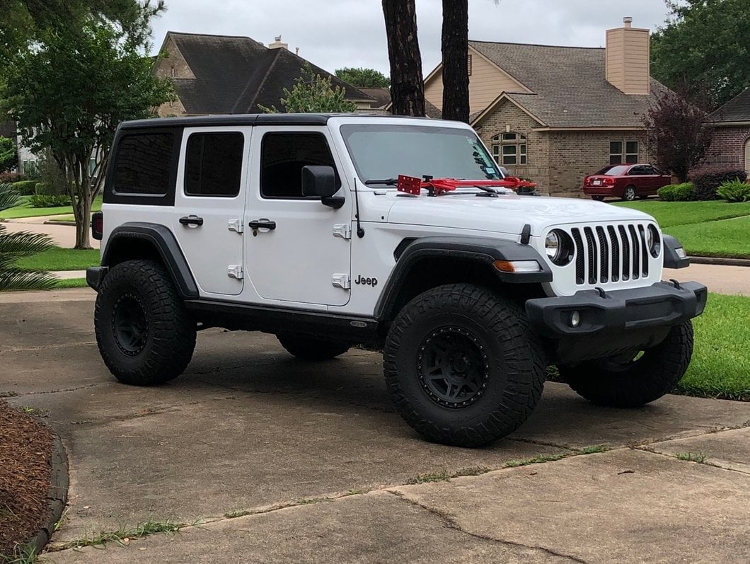 RedRock Front Grille Inserts; Black (18-23 Jeep Wrangler JL Sport w/o TrailCam)