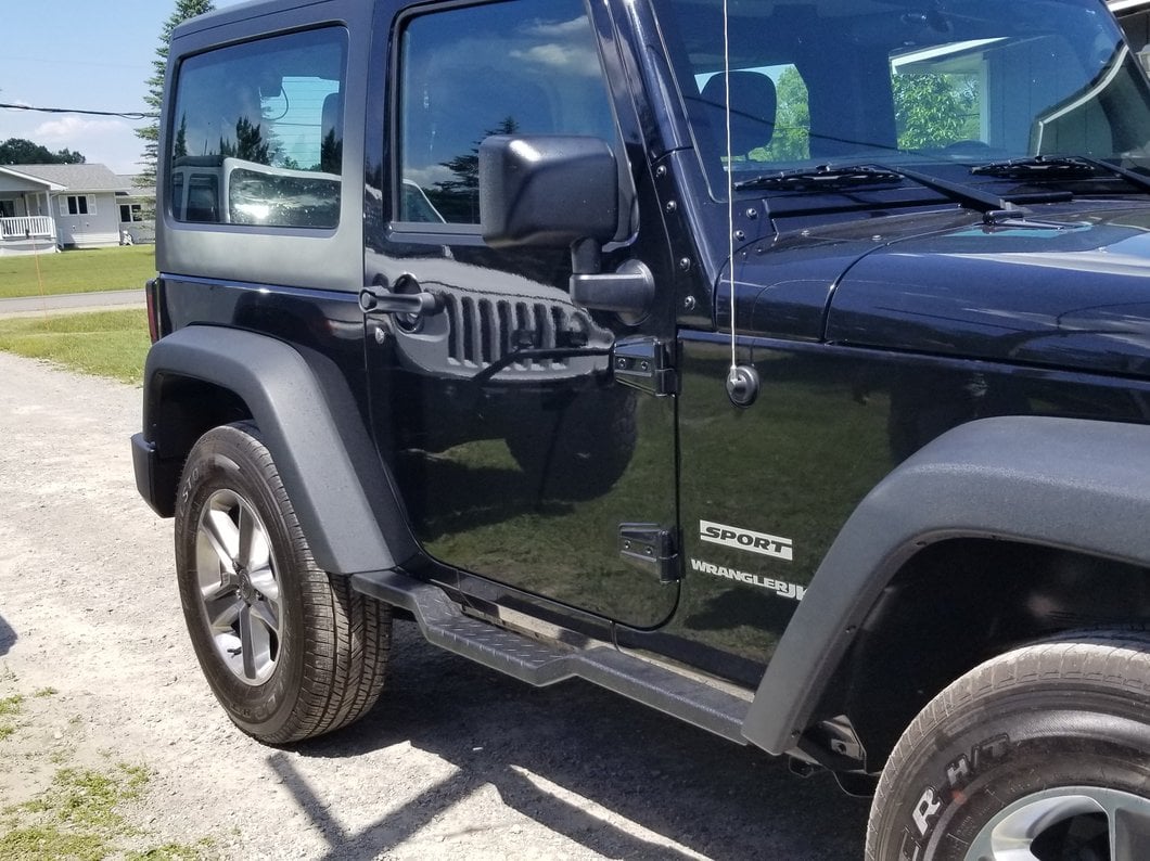 RedRock HD Rocker Steps; Textured Black (07-18 Jeep Wrangler JK 2-Door)