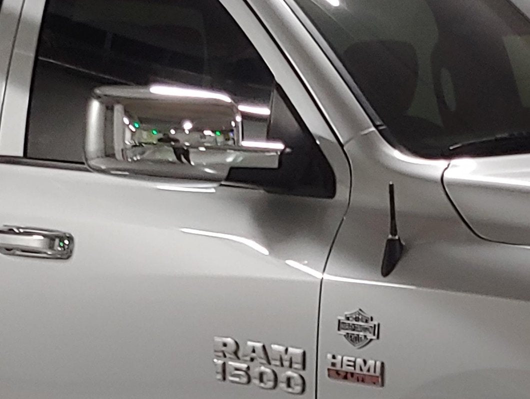 RedRock Mirror Covers without Turn Signal Light Cutout; Chrome (09-18 RAM 1500)