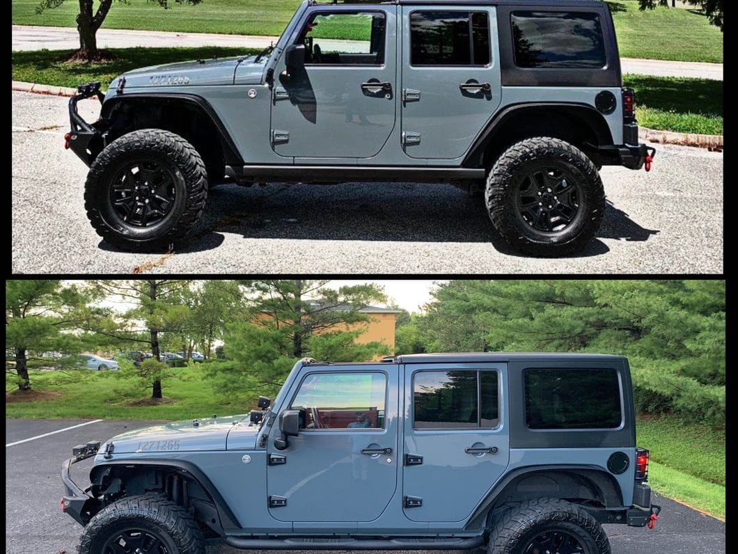 RedRock Door Hinge Covers; Gloss Black (07-18 Jeep Wrangler JK 4-Door)